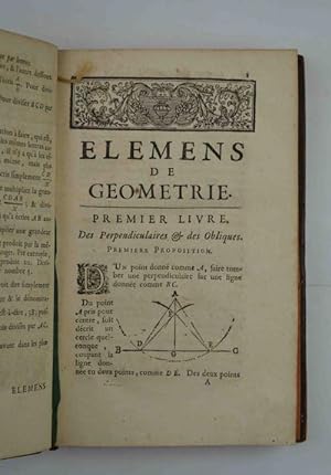 Elemens de geometrie. Trosième édition, revue, corrigée et augmentée d'un traité des logarithmes ...