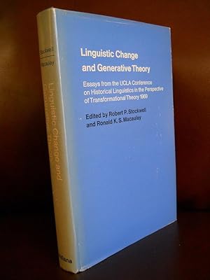 Imagen del vendedor de Linguistic Change and Generative Theory: Essays a la venta por dC&A Books