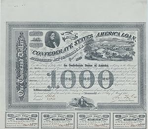 Confederate States of America Loan. CR# 125A. $1000