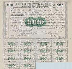 Confederate States of America. CR# 8. $1000