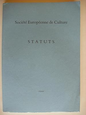 Image du vendeur pour Statuts de la Socit Europenne de Culture suivis d'autres documents officiels et de notes mis en vente par Perolibros S.L.