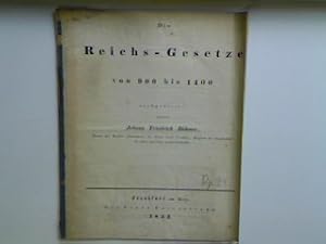 Bild des Verkufers fr Die Reichs-Gesetze von 900 bis 1400. zum Verkauf von books4less (Versandantiquariat Petra Gros GmbH & Co. KG)