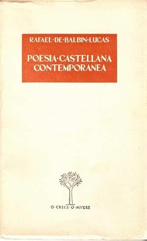 Seller image for POESA CASTELLANA CONTEMPORNEA for sale by Palabras & Cosas