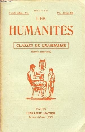 Seller image for LES HUMANITES / CLASSES DE GRAMMAIRE / 3me ANNEE SCOLAIRE - N24 - ANNEE 1930-1931 / N5 - 15 FEVRIER 1931. for sale by Le-Livre