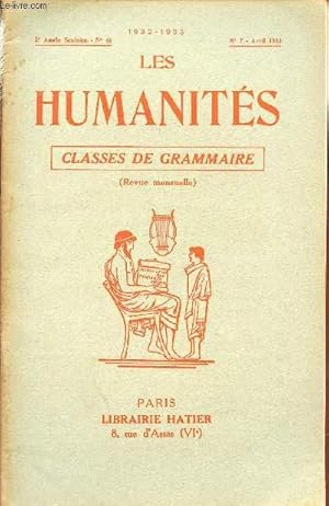 Seller image for LES HUMANITES / CLASSES DE GRAMMAIRE / 5me ANNEE SCOLAIRE - N46 - ANNEE 1932-1933 / N7 - AVRIL 1933. for sale by Le-Livre