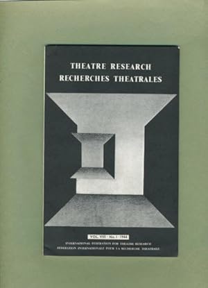 Seller image for Theatre Research Recherches Theatrales: Volume VIII, No. 1, 1966. for sale by Cream Petal Goods