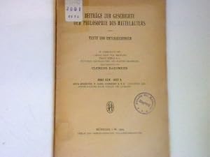 Augustinus Lex-Aeterna-Lehre - Nach Inhalt und Quellen Beiträge zur Geschichte der Philosophie de...