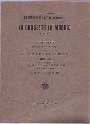 LA ORQUESTA EN MADRID (1921).