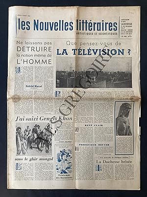 Image du vendeur pour LES NOUVELLES LITTERAIRES-N1562-8 AOUT 1957 mis en vente par Yves Grgoire