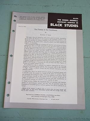 Bild des Verkufers fr THE FAMILY IN THE CARIBBEAN (Bobbs-Merrill Reprint Series in Black Studies: BC-278) zum Verkauf von Cream Petal Goods