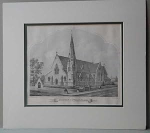 The Church of St Luke, Nottingham 1840, Antique Lithograph