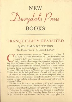 Seller image for New Derrydale Press Books. Publisher's List with order form. for sale by Peter Keisogloff Rare Books, Inc.