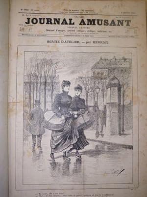 Le Journal amusant hebdomadaire illustré. Année complète 1891 du n°1792 du 3 janvier 1891 au n°18...