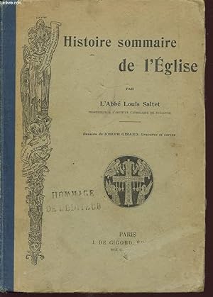Bild des Verkufers fr HISTOIRE SOMMAIRE DE L EGLISE zum Verkauf von Le-Livre