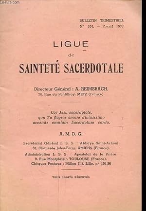 Image du vendeur pour LIGUE DE SAINTETE SACERDOTALE mis en vente par Le-Livre