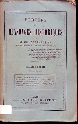 Seller image for ERREURS ET MENSONGES HISTORIQUES DEUXIEME SERIE for sale by Le-Livre