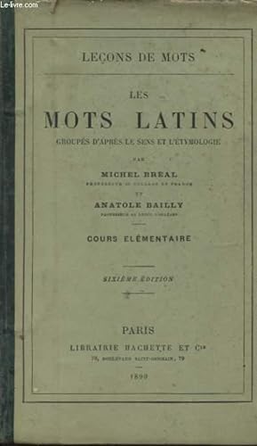 Bild des Verkufers fr LES MOTS LATINS zum Verkauf von Le-Livre
