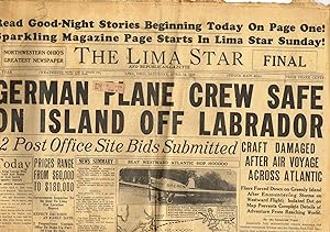 THE LIMA Star and Republican-Gazette: Lima, Ohio, Saturday, April 14, 1928 (GERMAN PLANE CREW SAF...