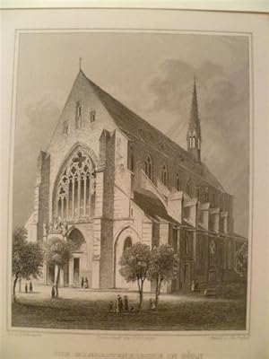 Die Minoritenkirche in Coeln. Stahlstich von Poppel nach Schwartz. Um 1850. 11,1 x 8,7 cm. Unter ...