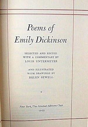 THE POEMS OF EMILY DICKINSON