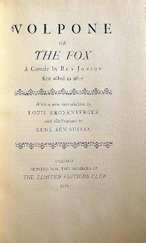 VOLPONE, OR THE FOX