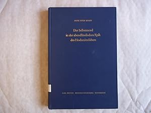 Seller image for Der Selbstmord in Der Abendlandischen Epik Des Hochmittelalters for sale by Carmarthenshire Rare Books