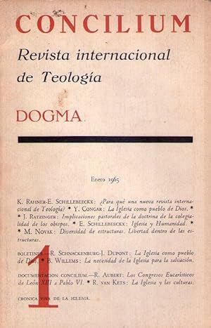 CONCILIUM No. 1 - Enero 1965. (Dogma)