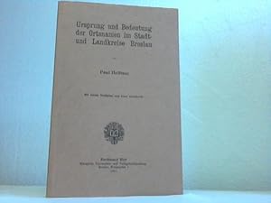 Ursprung und Bedeutung der Ortsnamen im Stadt- und Landkreise Breslau