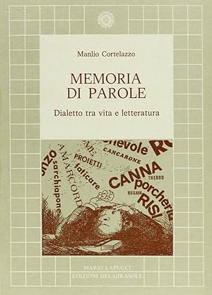 Bild des Verkufers fr Memoria di parole. Dialetto fra vita e letteratura zum Verkauf von Libro Co. Italia Srl