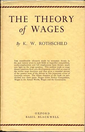 Seller image for THE THEORY OF WAGES. for sale by Kurt Gippert Bookseller (ABAA)