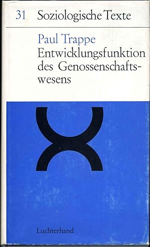 Imagen del vendedor de Die Entwicklungsfunktion des Genossenschaftswesens am Beispiel ostafrikanischer Stamme. Summary in English. a la venta por Kurt Gippert Bookseller (ABAA)