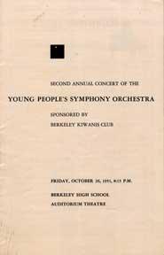 Programme for the Second Annual Concert of the Young People's Symphony Orchestra.