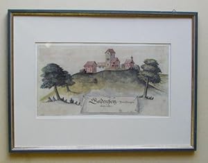 Bild des Verkufers fr Goldenberg Von Morgen anzushen. Faksimiliertes Aquarell aus Zrcherische Burgen u. Schlsser aus dem Jahre 1673. zum Verkauf von antiquariat peter petrej - Bibliopolium AG