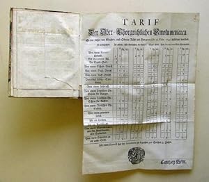 Sammelband mit 11 Schriften zu den Tarifen der Emolumente für die einzelnen Regionen der Schweiz.