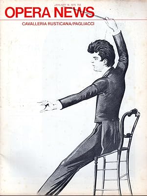 Imagen del vendedor de Opera News: Volume 39, No. 11; January 18, 1975 a la venta por Dorley House Books, Inc.