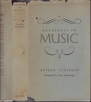 Immagine del venditore per GREATNESS IN MUSIC. venduto da OLD WORKING BOOKS & Bindery (Est. 1994)