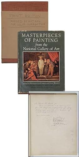 Bild des Verkufers fr Masterpieces of Painting from the National Gallery of Art [Two copies: One Inscribed copy of the Second edition and One Proof copy of the First edition] zum Verkauf von Between the Covers-Rare Books, Inc. ABAA