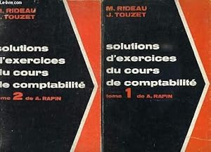 Seller image for 2 TOMES. SOLUTIONS D EXERCICES DU COURS DE COMPTABILITE. for sale by Le-Livre