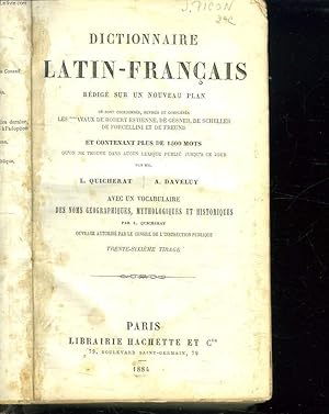 Seller image for DICTIONNAIRE LATIN FRANCAIS REDIGE SUR UN NOUVEAU PLAN CONTENANT PLUS DE 1500 MOTS. for sale by Le-Livre