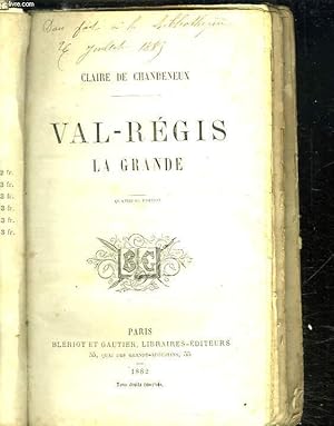 Bild des Verkufers fr VAL REGIS. LA GRANDE. zum Verkauf von Le-Livre