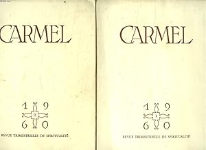 Bild des Verkufers fr CARMEL ANNEE 1960 COMPLETE DE 4 FASCILES. LE SCANDALE DE LA CROIX. CRITURE ET LITURGIE COMME SOURCES DE LA PITIE ORIENTALE. LE SIGNE DU FEU DANS LA BIBLE. MORT ET RESURECTION DU CHRIST ET DES CHRETIENS. zum Verkauf von Le-Livre