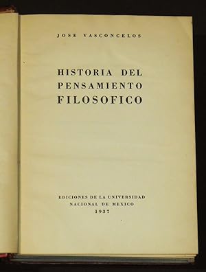 Historia Del Pensamiento Filosófico