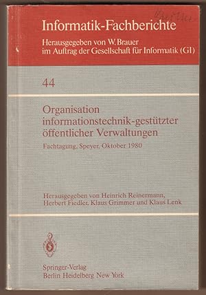 Image du vendeur pour Organisation informationstechnik-gesttzter ffentlicher Verwaltungen. Fachtagung, Speyer, Oktober 1980 mis en vente par Antiquariat Neue Kritik