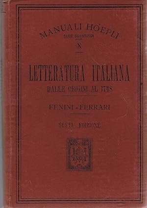Seller image for LETTERATURA ITALIANA DALLE ORIGINI AL 1748 for sale by Librer�a Torre�n de Rueda