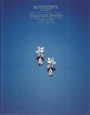 Sotheby's New York Important Jewelery October 15 and 16th 1985 SALE 5371.