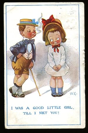 Imagen del vendedor de Comic Colour Illustrated Postcard with the Caption Saying 'I was a good little girl, till I met you!' a la venta por Little Stour Books PBFA Member