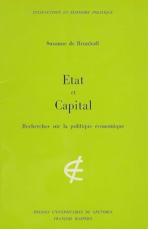 Etat et Capital. Recherches sur la politique économique.