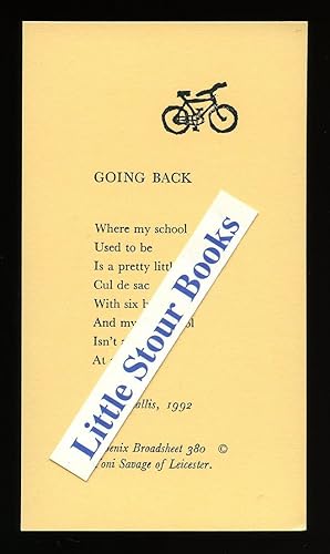 Seller image for Going Back; Phoenix Broadsheet No. 380 for sale by Little Stour Books PBFA Member