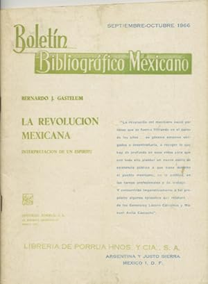 Seller image for Boletn Bibliogrfico Mexicano, Septiembre-Octubre 1966 for sale by Kaaterskill Books, ABAA/ILAB