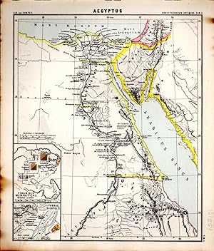 Image du vendeur pour MAP: "Aegyptus" (Egypt).from Orbis Terrarum Antiquus I Scholarum Usum Descriptus mis en vente par Dorley House Books, Inc.